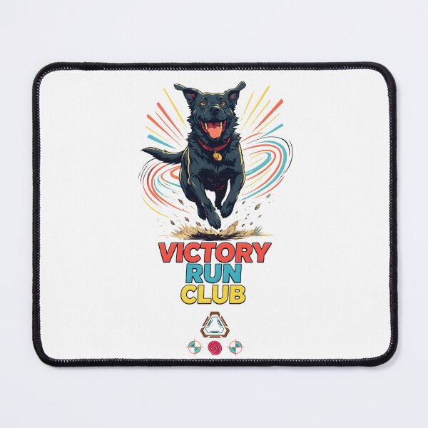 Item preview, Victory Run Club - Dynamic Black Dog Sprint Art designed and sold by Whimsy Trail Co.