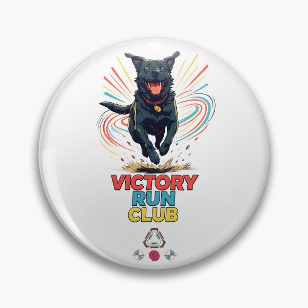 Item preview, Victory Run Club - Dynamic Black Dog Sprint Art designed and sold by Whimsy Trail Co.