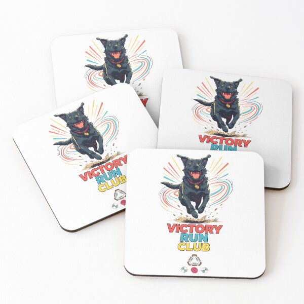 Item preview, Victory Run Club - Dynamic Black Dog Sprint Art designed and sold by Whimsy Trail Co.