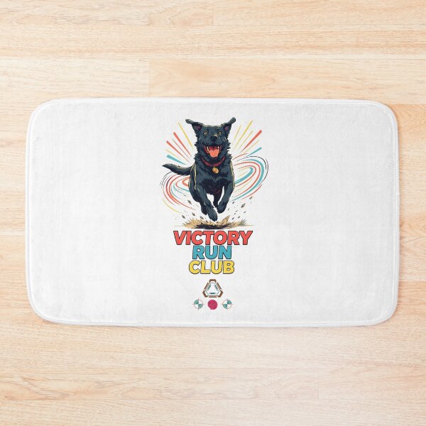 Item preview, Victory Run Club - Dynamic Black Dog Sprint Art designed and sold by Whimsy Trail Co.