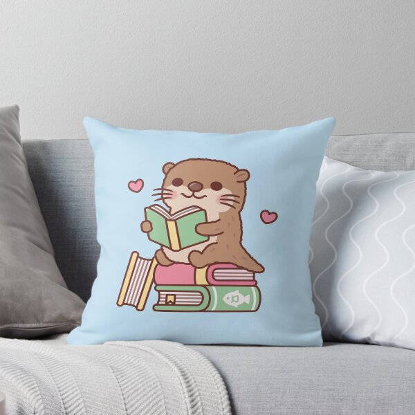 Item preview, Cute Otter Sits Atop Of Books To Read designed and sold by rustydoodle.