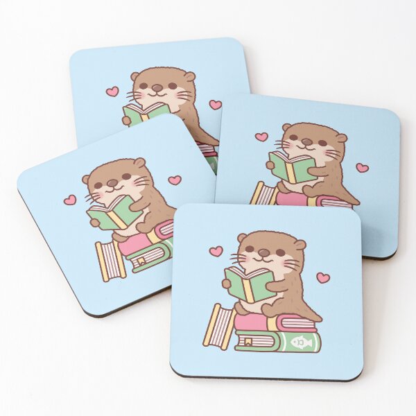 Item preview, Cute Otter Sits Atop Of Books To Read designed and sold by rustydoodle.