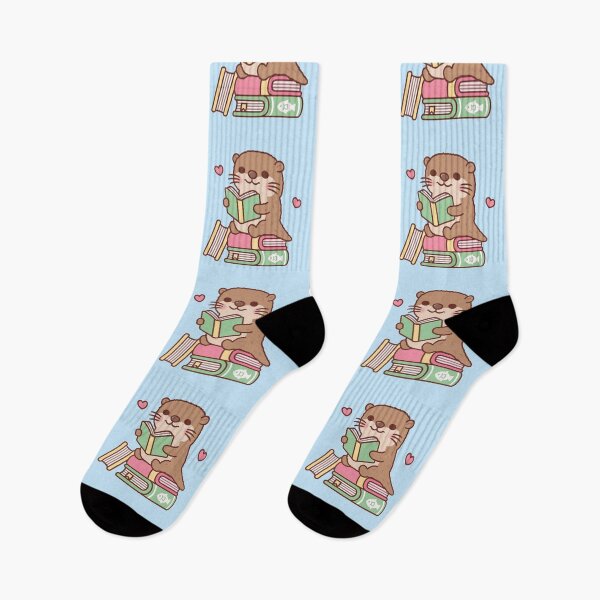 Item preview, Cute Otter Sits Atop Of Books To Read designed and sold by rustydoodle.