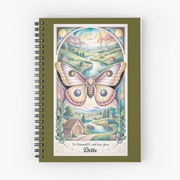 Item preview, Stained Glass Moth Landscape Art Print designed and sold by GiadamrwShopus.