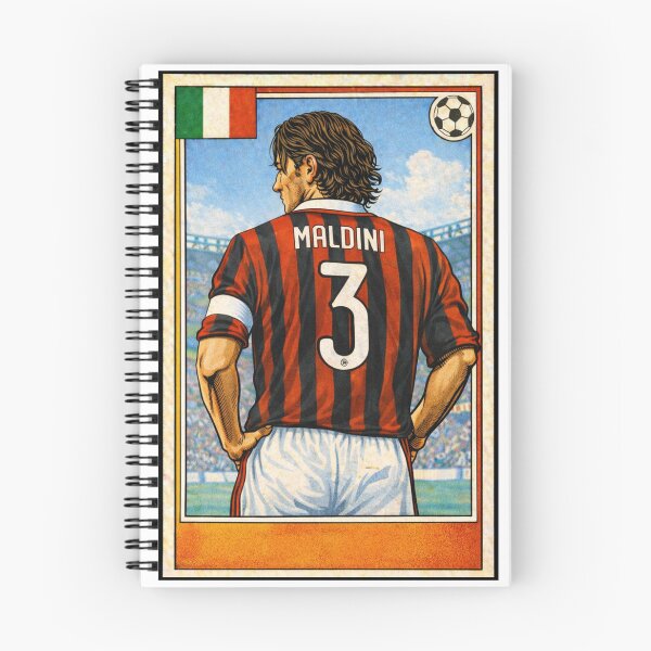 Item preview, Il Capitano - Retro Maldini AC Milan shirt. designed and sold by Tony Panini Retro.