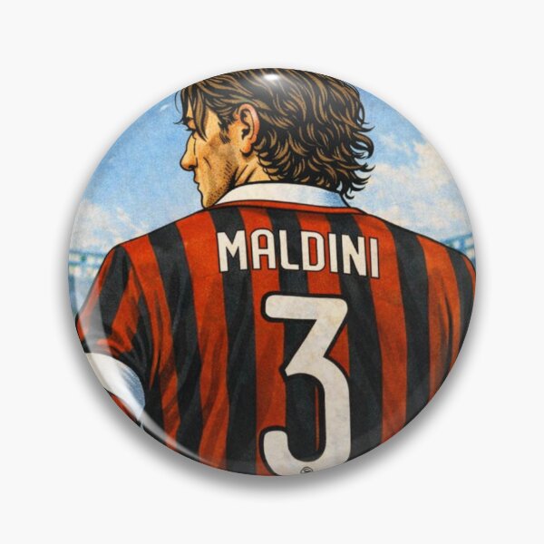 Item preview, Il Capitano - Retro Maldini AC Milan shirt. designed and sold by Tony Panini Retro.