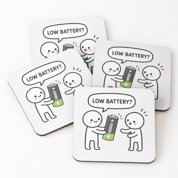 Item preview, Low Battery Funny Sticker designed and sold by MonkiFlipp.