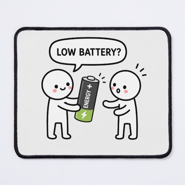 Item preview, Low Battery Funny Sticker designed and sold by MonkiFlipp.