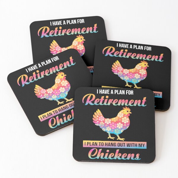 Item preview, I Have A Plan For Retirement I Plan To Hang Out With My Chickens - Funny Chicken Farmer Art designed and sold by BendyBeasts.