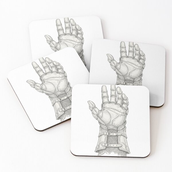 Item preview, Medieval Knight Gauntlet Pencil Sketch - Vintage Armor Art designed and sold by Dzblack.