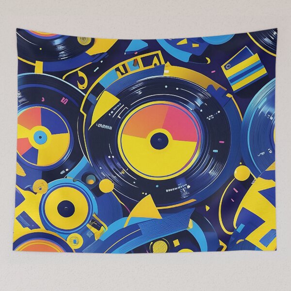 Item preview, Retro Vinyl Record Pattern - House Music Rave designed and sold by  ZenRave Designs.