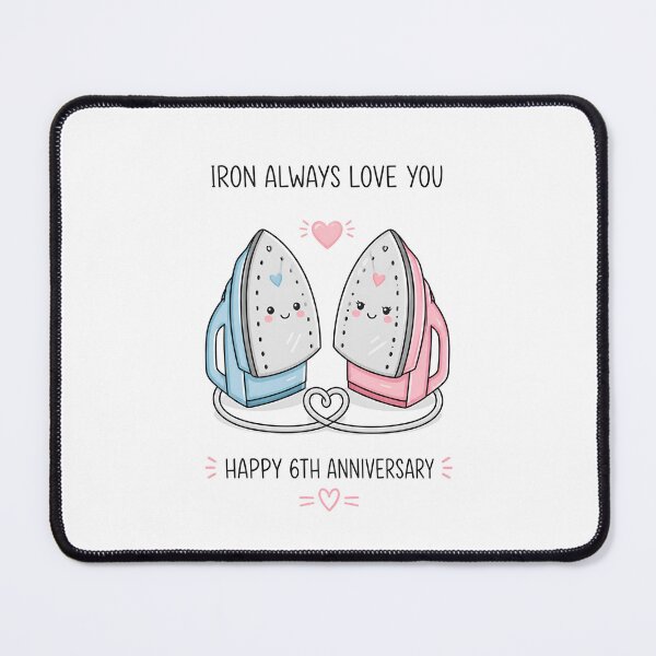 Item preview, Funny 6th Anniversary Card | Iron Anniversary Card | Iron Always Love You Wedding Anniversary designed and sold by Aesthetic-Avenue.