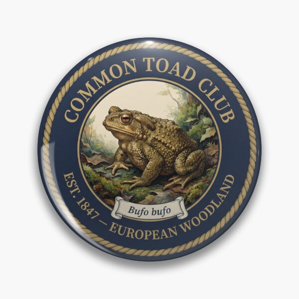 Artikelvorschau, Vintage-Abzeichen des Common Toad Clubs – Waldtiere entworfen und verkauft von CalmCapy Co.