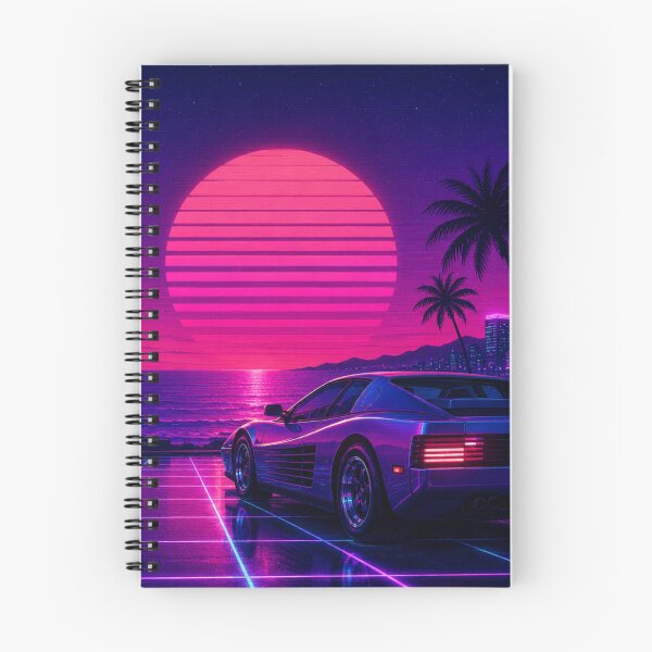 Item preview, Retro Vaporwave 80s Sunset Cyberpunk Car Art designed and sold by MARQUES DESIGN ART .