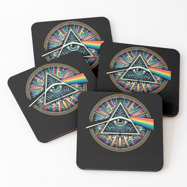 Item preview, Psychedelic All Seeing Eye Prism Stained Glass designed and sold by ScottKermieka.