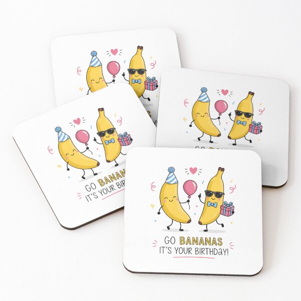 Item preview, Go Bananas Birthday Card | Funny Banana Happy Birthday Card | Cute Fruit Birthday Greeting designed and sold by Aesthetic-Avenue.