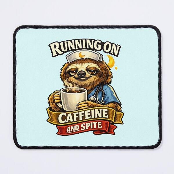 Item preview, Tired Sloth Night Shift Nurse Humor designed and sold by Gentlestate.