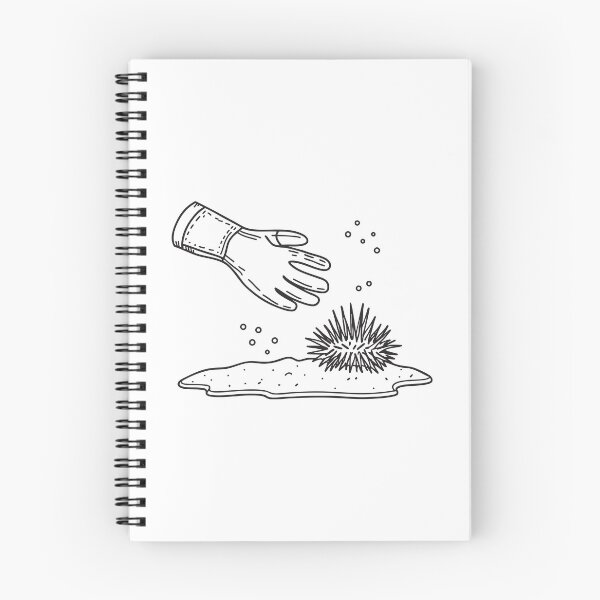 Item preview, A diving glove extending toward a sea urchin on sandy seabed designed and sold by rasagamastore.
