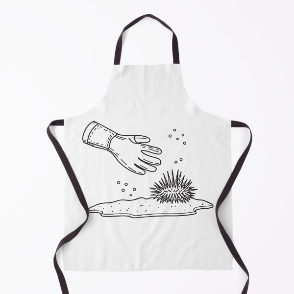 Item preview, A diving glove extending toward a sea urchin on sandy seabed designed and sold by rasagamastore.