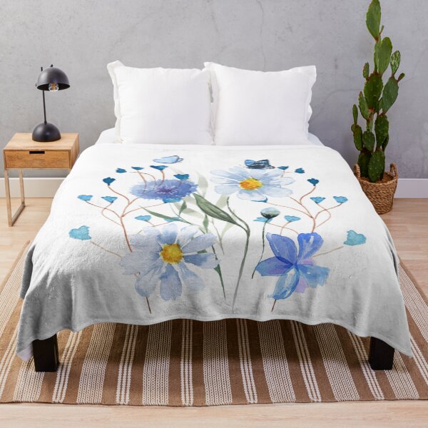 Item preview, Blue Flowers And Butterflies. designed and sold by Dinasshop.