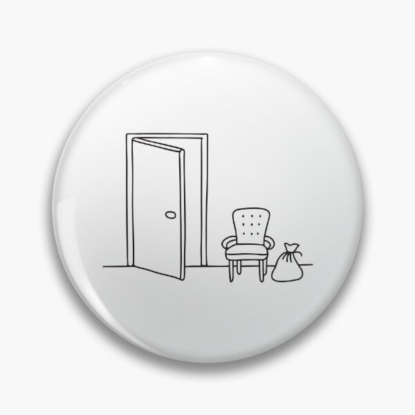 Item preview, A door ajar next to a chair where a bag has fallen designed and sold by rasagamastore.
