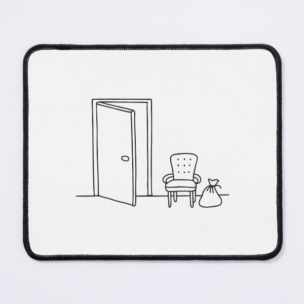 Item preview, A door ajar next to a chair where a bag has fallen designed and sold by rasagamastore.