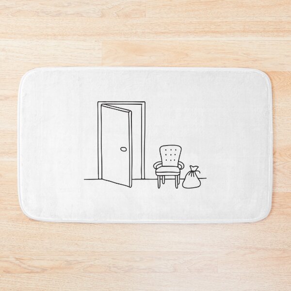 Item preview, A door ajar next to a chair where a bag has fallen designed and sold by rasagamastore.
