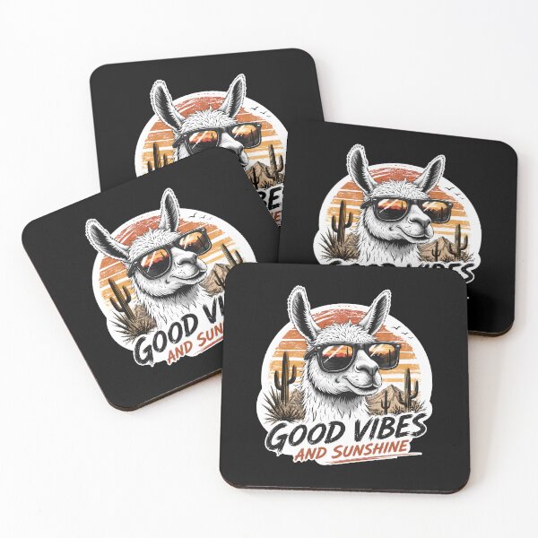 Item preview, Good Vibes and Sunshine Cool Llama designed and sold by Canvas-Whispers.