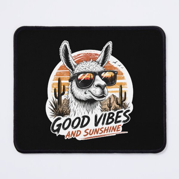 Item preview, Good Vibes and Sunshine Cool Llama designed and sold by ArtDzignsZA.