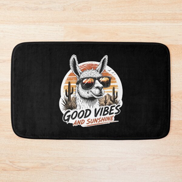 Item preview, Good Vibes and Sunshine Cool Llama designed and sold by Canvas-Whispers.