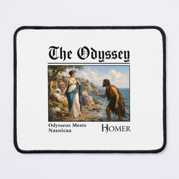 Item preview, The Odyssey Nausicaa, Homer Greek Mythology, Odysseus Seaside Scene designed and sold by oddbrick-parade.