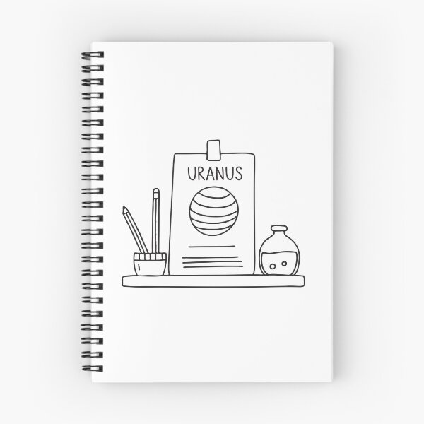 Item preview, A flashcard marked Uranus lying on a school desk designed and sold by rasagamastore.