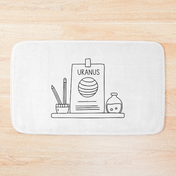 Item preview, A flashcard marked Uranus lying on a school desk designed and sold by rasagamastore.