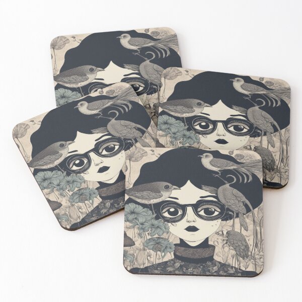 Item preview, Art Nouveau Floral Portrait with Decorative Harmony designed and sold by FotoworldEdel.