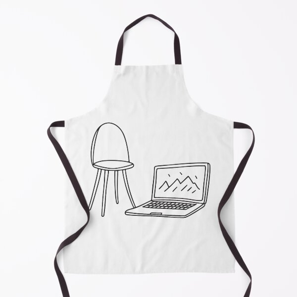 Item preview, A laptop sitting open near a stool that has fallen over designed and sold by rasagamastore.