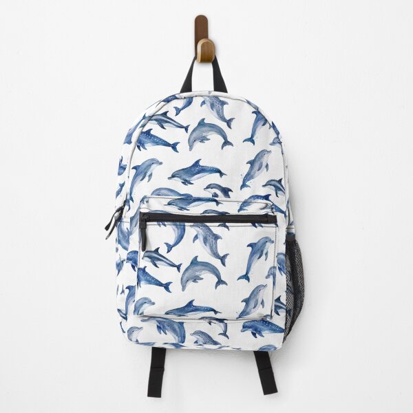 Item preview, Blue Watercolour Dolphins – Ocean Marine Life Pattern designed and sold by Bakes Designs.