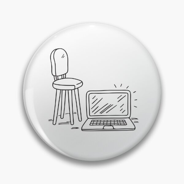 Item preview, An open laptop placed beside a stool tipped on its side designed and sold by rasagamastore.