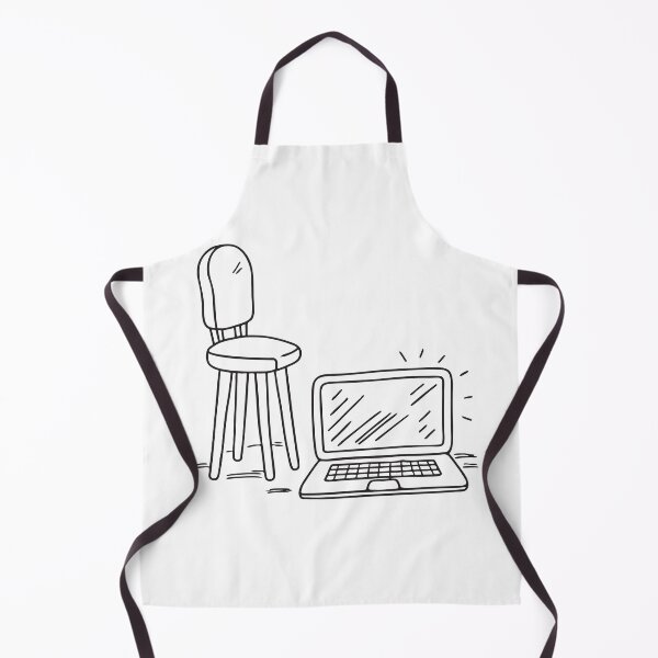 Item preview, An open laptop placed beside a stool tipped on its side designed and sold by rasagamastore.