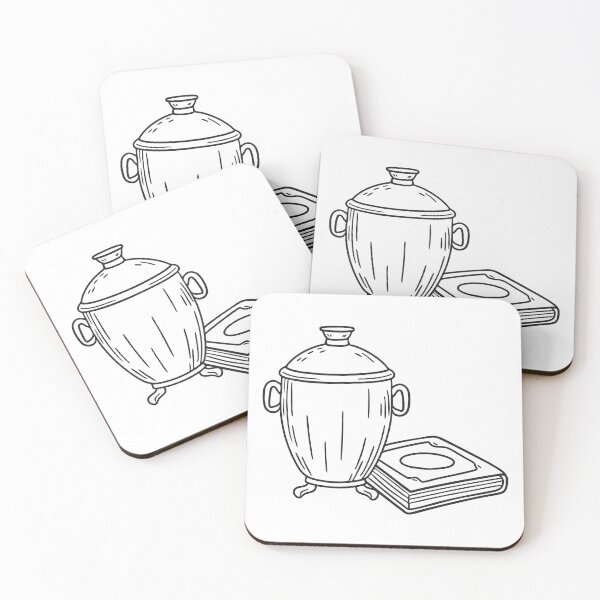 Item preview, A closed urn positioned next to an old photo scrapbook designed and sold by rasagamastore.