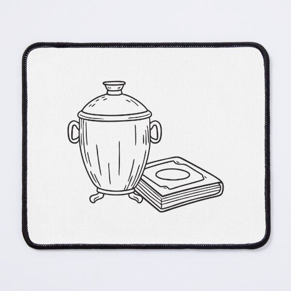 Item preview, A closed urn positioned next to an old photo scrapbook designed and sold by rasagamastore.