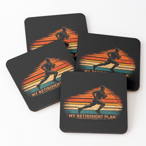 Item preview, My Retirement Plan Running - Funny Runner Jogging Retro Sunset Art designed and sold by BendyBeasts.