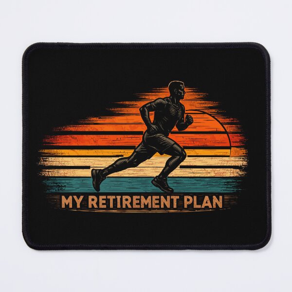 Item preview, My Retirement Plan Running - Funny Runner Jogging Retro Sunset Art designed and sold by BendyBeasts.