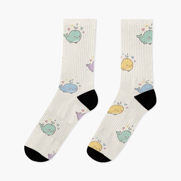 Item preview, Cute Colorful Whales with Hearts designed and sold by Shivi-designs.