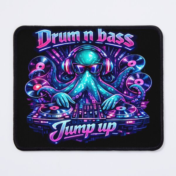 Item preview, Drum n Bass Octopus DJ - Jump Up Rave designed and sold by  ZenRave Designs.