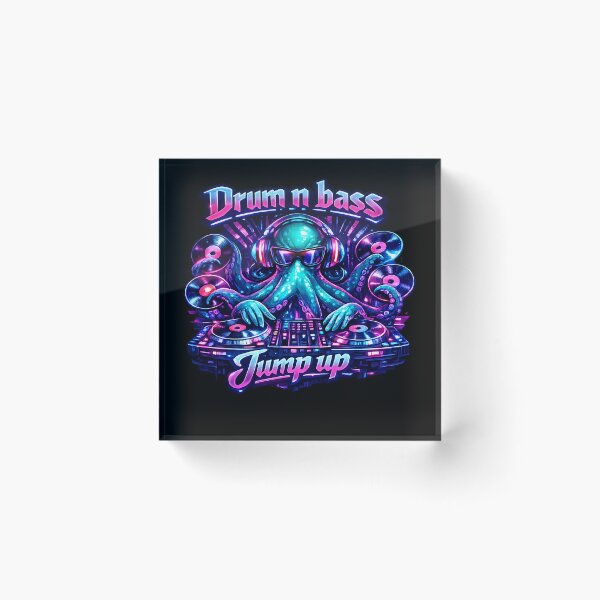 Item preview, Drum n Bass Octopus DJ - Jump Up Rave designed and sold by  ZenRave Designs.