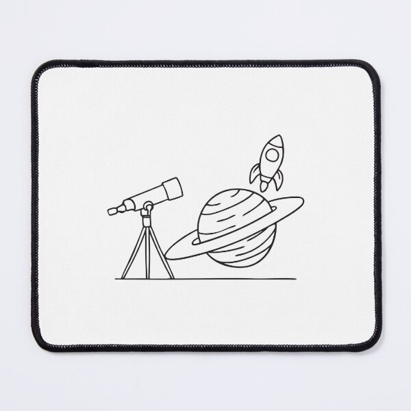 Item preview, A Uranus miniature sitting next to a toy rocket and telescope designed and sold by rasagamastore.