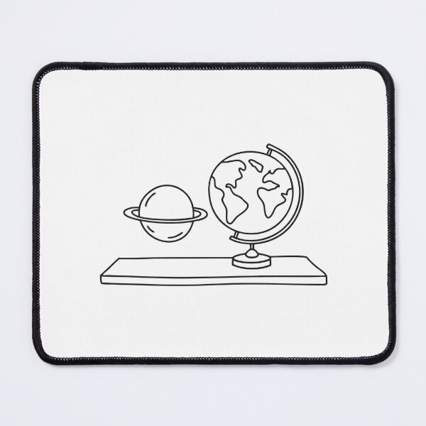 Item preview, A model of Uranus displayed beside a globe on a shelf designed and sold by rasagamastore.