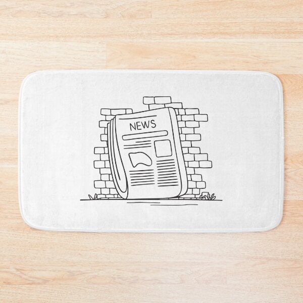 Item preview, A newsstand placed beside a wall covered in graffiti designed and sold by rasagamastore.