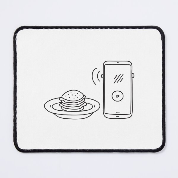 Item preview, A phone vibrating near a full breakfast plate untouched designed and sold by rasagamastore.
