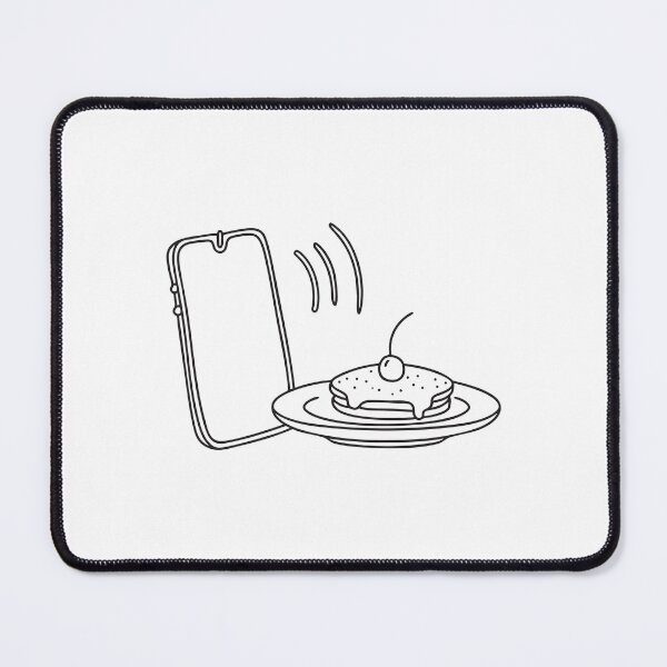 Item preview, A buzzing phone lying next to a plate of untouched food designed and sold by rasagamastore.